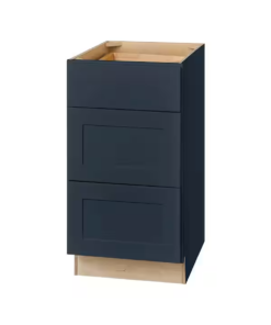 Blue Shaker 3-Drawer Base Cabinet 18W