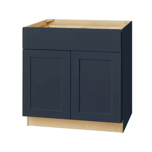 Blue Shaker Sink Base Cabinet 39W