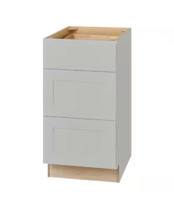 Dove Grey Shaker 3-Drawer Base Cabinet 18W