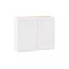 White Shaker W 36 x 30 White Shaker Wall Cabinet 36W x 30H