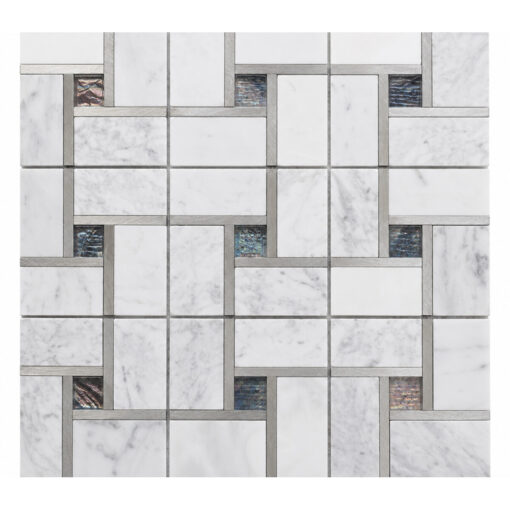 carrara-marble-basketweave-mosaic Carrara Marble Basketweave Mosaic Backsplash