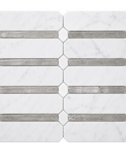 carrara-marble-picket-mosaic Carrara Marble Picket Mosaic Backsplash