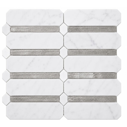 carrara-marble-picket-mosaic Carrara Marble Picket Mosaic Backsplash