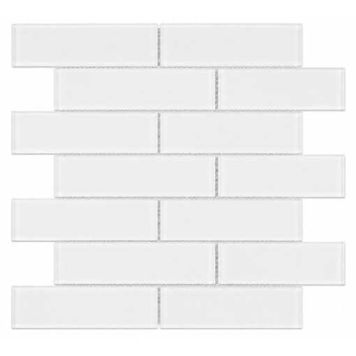 white-glass-subway-mosaic White Glass Subway Mosaic Backsplash